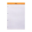 Cahier à spirales Rhodia N° 20 Orange, 21 x 31,8 cm, 80 feuilles, perforé 4 trous, 80 g/m² image 1