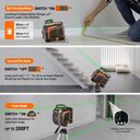 GoCube Laser-Nivelliergerät, Ausrichtungsgerät, Linienlaser, 2 x 360°-Abdeckung, Grün, horizontal und vertikal, Laser-Nivelliergerät für den Bau, Pulsmodus für DIY und verschiedene Baustellen image 2