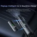 Fanttik Style EasyWox Q808 Aspirateur de voiture, aspiration puissante 16 500 Pa, moteur sans balais 120 W, soufflerie et aspiration bidirectionnelles, boîtier en alliage d’aluminium haute résistance, réglage à double vitesse, gris image 5