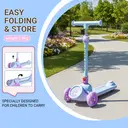 Neuleb Kick Scooter for Kids, 3 Wheel Adjustable Height, Lean-to-Steer, Widen Anti-Slip Deck, Light Up Flashing Wheels, Toddler Scooter for Boys Girls Ages 3-10, Outdoor Indoor Sport Toy Birthday Gift image 4