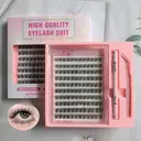 MeoMagic Kit de faux-cils classique avec pinces à épiler et colle - 10 lignes - WM9 image 0