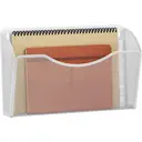 Senhoglb Porte-documents mural 1 compartiment en maille métallique, format paysage A4 - Blanc image 2