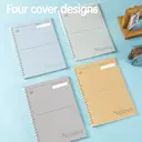 Deli Plan Color Series Lot de 4 carnets à spirale A5, papier ligné 70g/m² - 80 feuilles/160 pages image 2