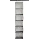 ANQI 6-Tier Hanging Closet Shelf Organizer With Pockets, 8.5" D x 12" W x 9" H, Grey image 1