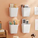 JORDAN&JUDY 4-Piece Wall-Mounted Storage Box Set, for Remotes & Small Items image 1