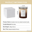 Zooly Dopamine Gradient-Colored Scented Candle - Coffee Bean, 240G, 1PC image 3