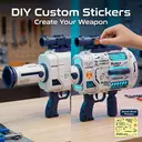 Tokky 48-Hole Automatic Bubble Gun with LED Lights, Rechargeable Bubble Machine, Leak-Proof Design, 1 Million+ Bubbles Per Minute, Outdoor Toy for Kids and Adults, Suitable for Parties and Weddings (Blue) image 2