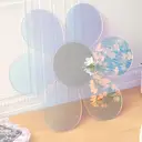 1 piece of PVC mirror with irregular wave acrylic rainbow effect, 30.8CM, for room decoration and aesthetics. image 2