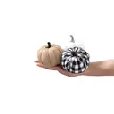 Marrybox Fall Decorative Pumpkins Plush Navy/Hessian/White 12pcs image 1