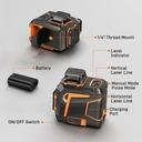 GoCube Laser-Nivelliergerät, Ausrichtungsgerät, Linienlaser, 2 x 360°-Abdeckung, Grün, horizontal und vertikal, Laser-Nivelliergerät für den Bau, Pulsmodus für DIY und verschiedene Baustellen image 3