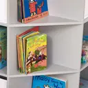 HOMCOM Kids Bookcase, 3 Tier Toy Organiser Storage Unit BookShelf with 3 Non-woven Fabric Drawers, Anti-tip Device, for Bedroom, Children's Room, Playroom, Grey image 4