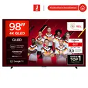 TCL 98T8C 98 Zoll QLED 4K HDR Ultra HD Fernseher, Smart TV mithilfe von Google TV (Dolby Vision Atmos, 144Hz Motion Clarity Pro, Game Bar, ALLM, FreeSync, Onkyo 2.1 Sound,Sprachsteuerung) image 0