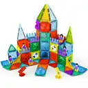 Tokky 3D Transparent Magnetic Tile Blocks 126-Piece Light Rolling Ball Track STEM Educational Assembled Toys Strong Magnetic ABS Safe Material Creative Building Set Exquisite Color Box Packaging J008 image 2