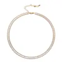 Ever Faith Clear Cubic Zirconia Thick Tennis Choker Necklaces image 1