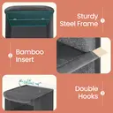 Hanging Closet Organizer, 30x30x90cm, Set of 2, Grey image 3