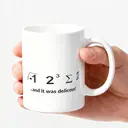 Alphynix Mug drôle - J'ai mangé de la tarte... et c'était délicieux. Geek des maths - Mugs café 33cl - Drôle inspirant et sarcasme,Le cadeau de la saint-valentin, cadeau d’anniversaire image 2