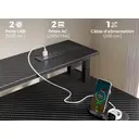 Computer Desk with USB Ports, Power Outlets, LED Strip, Drawers & File Cabinet, Reversible Corner Gaming Desk with Monitor Shelf & Storage for Home Office image 2