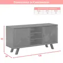 TV Unit Nevada Parquet Walnut/Black L:128cm image 5