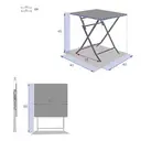 Hespéride Table d’appoint pliante carrée - Graphite - Greensboro image 3