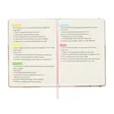 Jubiluu Carnet ligné A5 à couverture rigide texturée avec marque-pages et élastique - Pink Marble image 7