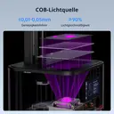 ANYCUBIC JB Version Photon Mono 4 Ultra 10K Resin 3D-Drucker, 7-Zoll-Monochrome-LCD, COB-Lichtquelle, bis zu 120 mm/h Hochgeschwindigkeitsdruck, 153,4 × 87 × 165 mm Bauraum image 4