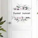 Autocollants de Porte Fleurs Élégantes, Décorations DIY, Fleurs Violettes image 1