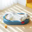 ZEZE Denim & Jute Cat Scratching Pad, Durable Anti-Scratch, Claw Grinding Mat for Cats Dogs image 5