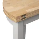 Dining & Console Table Altona Round/Half Moon Extendable Grey/Oak D:90cm image 6