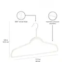 ANQI Cintres en Velours Antidérapants pour Costumes - Ivoire/Beige - Lot de 50 image 3