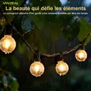VIVREAL G40 Guirlande lumineuse solaire USB 25+1 LED en cuivre et ABS - 15 m image 8
