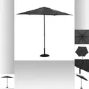HESPÉRIDE Parasol Soya 2,7M Ardoise image 1