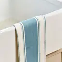 Dexam Tea Towel Love Colour Striped 100% Cotton Duck Egg 45x70cm image 3