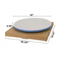 Home Use Compact & Portable 10-Inch Flat Dinner Plates, Set of 4, Plastic Material image 4