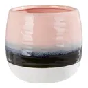 Interiors by Premier Indoor Planter Caldera Dip Dye Ceramic Pink Large image 1