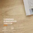 HOMCOM Kitchen Island on Wheels, Mobile Storage Trolley, Rolling Kitchen Cart with Rubber Wood Top, 2-Door Cabinets, 2 Drawers, Adjustable Shelf, 3-Tier Spice Rack, Drawers image 4