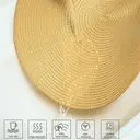 PP Round Placemat
BL Straw Yellow，Round Braided Placemats 36.5cm Round Table Mats for Dining Tables, Natural pp Woven Heat Resistant Placemats, Set of 6 image 1