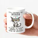 Alphynix 1 Mug céramique blanc 33cl avec une Infirmière Grumpy Cat avec stéthoscope, cadeau parfait pour les vrais professionnels médicaux honnêtes cette saison de fêtes,Le cadeau de la saint-valentin, cadeau d’anniversaire image 2