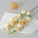 Yuejia Lot de 3 bouquets de fleurs artificielles en soie campanule champagne - 84 cm image 6