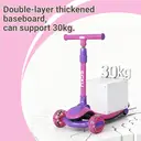 Neuleb YFQ Kids Kick Scooter, LED Lighted Wheels and 4 Adjustable Height Handlebars, Lean-to-Steer & Widen Anti-Slip Deck, 3 Wheel Scooter for Boys & Girls Ages 3-10 and up to 30 Kg image 7