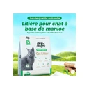 Meowmagic Litière pour chat, Mélangeable avec n'importe quelle litière pour chat pour éviter l'adhérence au fond, Manioc naturel 2,5 kg image 1
