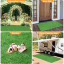GOTGELIF Tapis de gazon artificiel réaliste, tapis de gazon artificiel 25 mm avec support PRT anti-salissures, adapté aux animaux domestiques, pour aménagement paysager décoratif, gazon artificiel pour intérieur et extérieur (balcon, jardin) (0,5 m x 0,5 m) image 6
