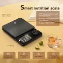Unique Pèse-personne nutritionnel intelligent 5 kg, précision 0,1 g, écran TFT 2,8 pouces pour affichage des nutriments, analyse de 30 nutriments, rechargeable image 4
