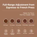 STARESSO Manual Coffee Grinder Capacity 20g with CNC Stainless Steel Tapered Burr - Internal Adjustable Setting, Double Bearing Positioning, French Press Coffee for Hand Grinder Gift, D6 PLUS image 5