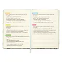 Jubiluu A5 Hardcover Notebook with Lined Pages - 96 Sheets (100g offset paper), Bookmark & Elastic Band -Classic Cream Ruled Journal for Writing, School, Office, and Gifts-Mint Green Floral Whimsy image 7