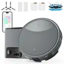 Lefant M350 Max Aspirateur robot, puissance d'aspiration de 10 000 Pa, station de vidage automatique pour 40 jours, Wi-Fi 2,4 G, compatible avec l'application, Alexa et Google Assistant, intelligent pour la maison, gris, navigation par cartographie laser ToF image 0