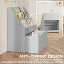 AIYAPLAY Kids Bookshelf, Bookcase Toy Storage Organiser with 3 Tier Shelves, Drawer, for Bedroom, Nursery, Playroom, Classroom, Grey image 7