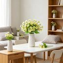 Yuejia 4Pcs 12.6in/32cmArtificial Chrysanthemum Flowers Fake Bouquet Without Vase for Office Family Party Home Wedding Decorations,High-end Artificial Flowers Faux Floral Daisy Bouquet Pack for Decor(yellow) image 3