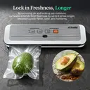 ATSHARK 5-In-1 Vacuum Sealer – High Pressure Touchscreen Design, Fast and Convenient, Includes 50 Vacuum Bags, Ideal for Home Food Preservation, White, VS6621 image 5