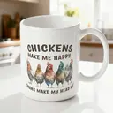 Alphynix 1 Stück 33cl Keramiktasse, sarkastische Hühnertasse, lustiges Hühnerliebhabergeschenk für Geflügelzüchter, Hühnerhalter, Tierliebhaber-Kaffeetasse,Le cadeau de la saint-valentin, cadeau d’anniversaire image 1