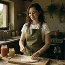 Dexam Apron Love Colour 100% Cotton Olive Green image 1